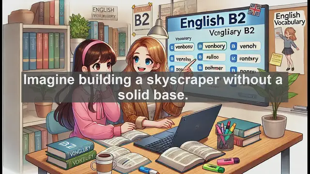 Video thumbnail for 1500 Must Know CEFR B2 Vocabulary - Understanding 'Foundation': More Than Just a Building Base