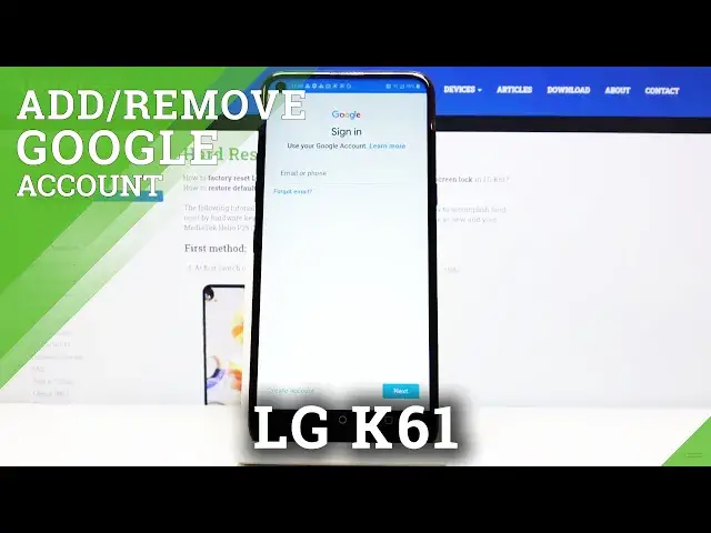 'Video thumbnail for How to Add and Remove Google Account in LG K61 – Manage Google Account'