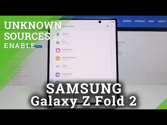 'Video thumbnail for How to Allow Unknown Sources in SAMSUNG Galaxy Z Fold 2 – Manage App Preferences'