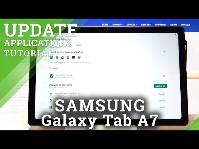 'Video thumbnail for How to Download Newest App Version in Samsung Galaxy Tab A7 - Update Apps'
