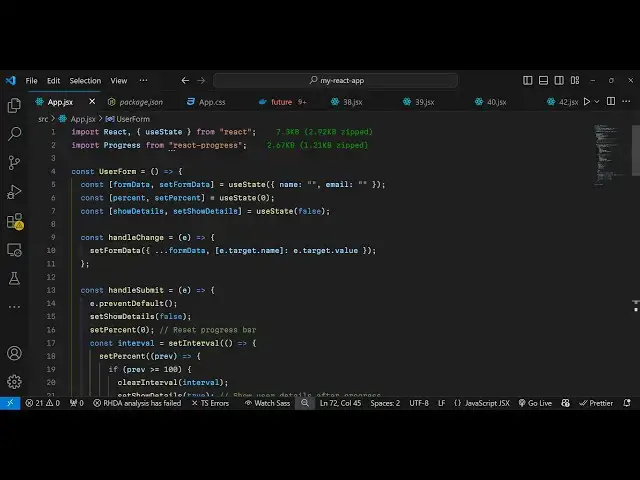 Video thumbnail for Build a React.js Youtube Style Progressbar Using react-progress Show it On Form Submit in Browser