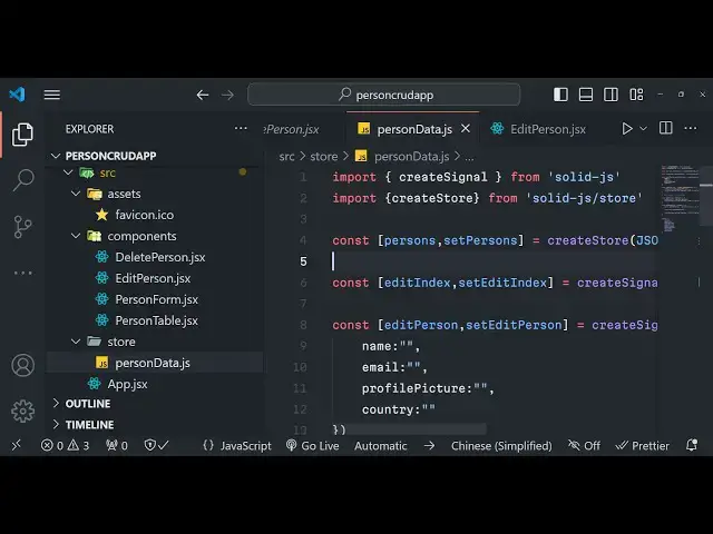 Video thumbnail for Build a SolidJS User CRUD App With LocalStorage Crash Course With Deployment to Vercel in Browser