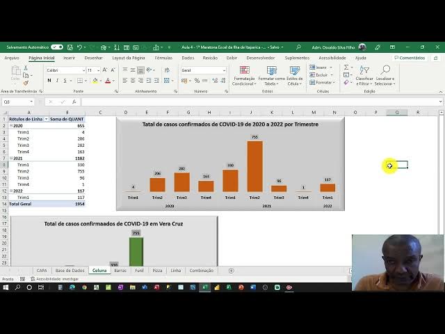 Video thumbnail for Introdução ao Excel Parte 4 - Elaborando 6  Tipos de Gráficos Diferentes