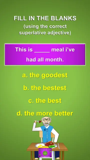 Video thumbnail for Superlative Adjectives: Fill in the Blanks Quiz #2