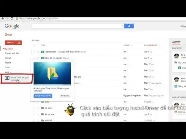 Video thumbnail for Cách sử dụng Google Drive để lưu & chia sẻ file