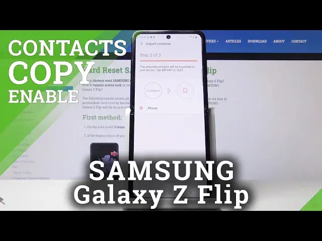 'Video thumbnail for How to Copy Contacts in SAMSUNG Galaxy Z Flip – Transfer Phone Numbers'