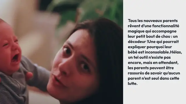 'Video thumbnail for Décoder les pleurs de bébé'