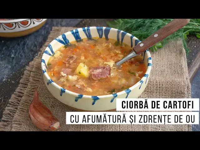 Video thumbnail for Ciorbă de cartofi cu afumătură și zdrențe de ou | Bucate Aromate