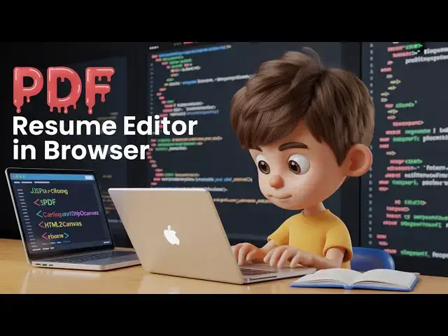 Video thumbnail for Build a PDF Resume Editor in Browser Using jsPDF & Html2Canvas Library in HTML & JavaScript