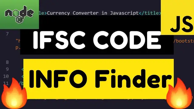 Video thumbnail for Node.js Express Indian Bank Information Finder By IFSC Code Full Web App Deployed to Website Online