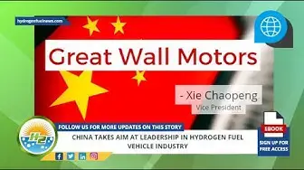 Video thumbnail for China takes aim at leadership in hydrogen fuel vehicle industry