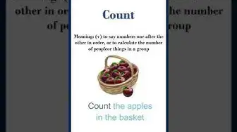 Video thumbnail for Count meaning | Count in a Sentence | Most common words in English #shorts