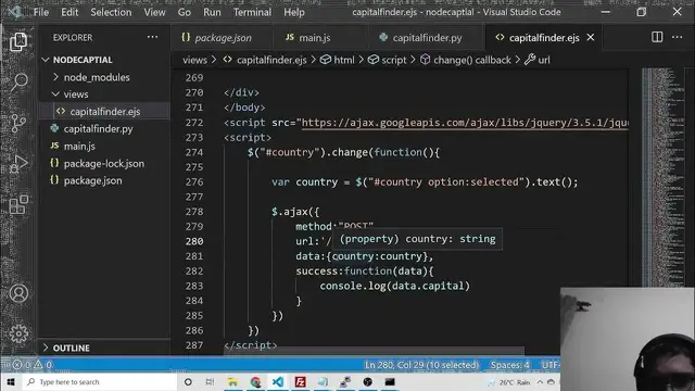 Video thumbnail for Node.js + Python 3 Tutorial to Find Capital of Any Country Using Spawn & child_process Module