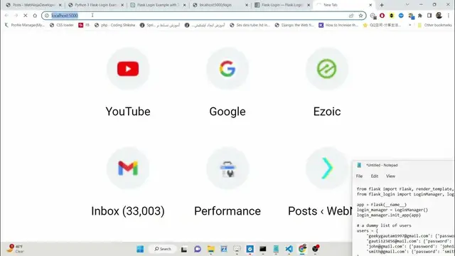Video thumbnail for Python 3 Flask-Login Example to Build User Authentication System With Logout Using HTML5 Templates