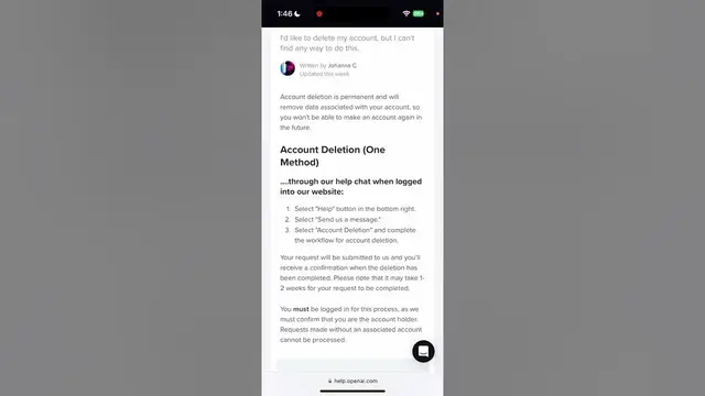 Video thumbnail for Can you RESTORE DELETED ChatGPT account?
