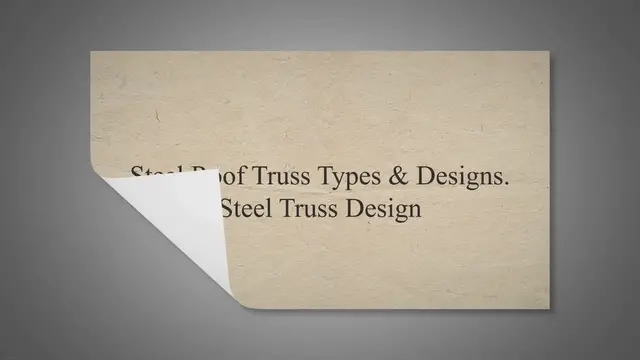 Video thumbnail for Steel Roof Truss Types & Designs. Steel Truss Design