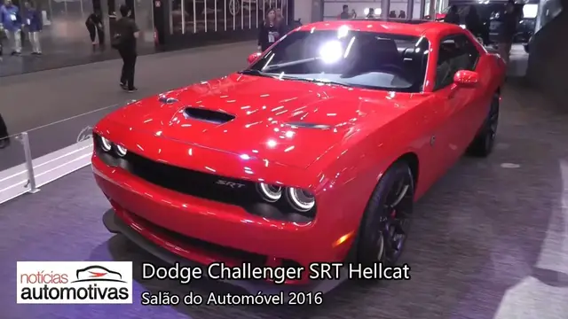 Video thumbnail for Dodge Challenger SRT Hellcat - Salão do Automóvel 2016 - NoticiasAutomotivas.com.br
