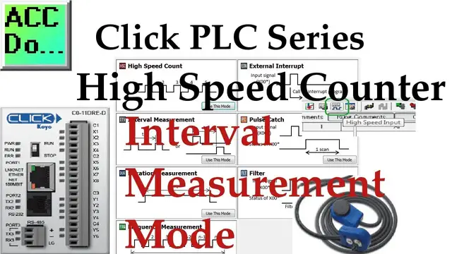 Video thumbnail for Click PLC High Speed Counter Input Interval Measurement Mode