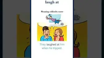 Video thumbnail for Laugh at meaning | laugh at sentences | Common English Idioms #shorts