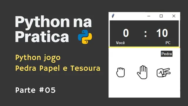Video thumbnail for Python Pedra Papel e Tesoura | projetos python | python na pratica |  parte #05