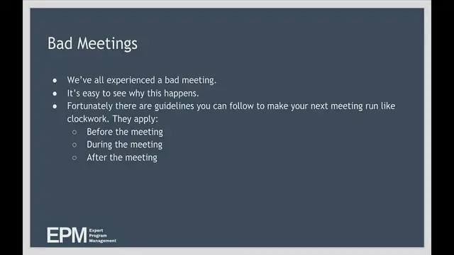 Video thumbnail for How to Run a Meeting