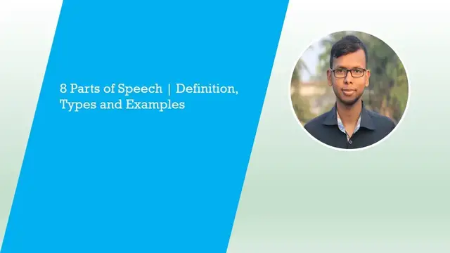 Video thumbnail for 8 Parts of Speech | Definitions, Types and Examples | Basic Discussion