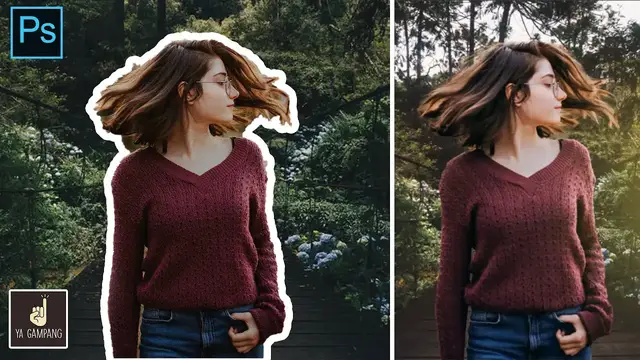 Video thumbnail for Cara Mengganti Background Foto Di Photoshop CC | Ya Gampang