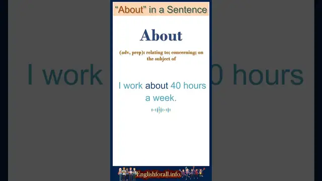 Video thumbnail for About in a Sentence | Most Common Words in English #Shorts