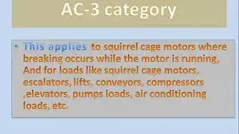 Video thumbnail for Contactors utelization category AC3 and AC1 - Two Minutes Electrics