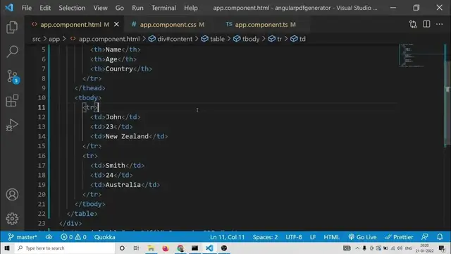 Video thumbnail for Angular 13 jsPDF Project to Export HTML Div,Table With CSS to PDF Document Using TypeScript