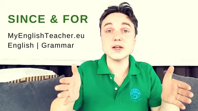 Video thumbnail for Difference between Since & For - MyEnglishTeacher.eu