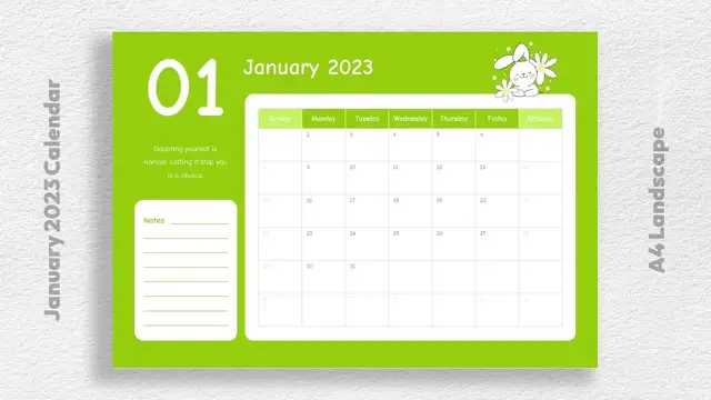 Video thumbnail for January 2023 Calendar Cute Template Free Download