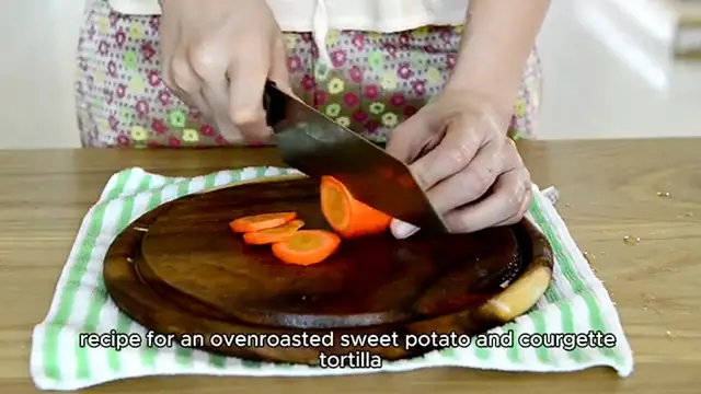 Video thumbnail for Oven-roasted sweet potato & courgette tortilla Recpe