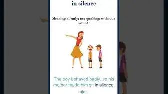 Video thumbnail for In silence meaning | in silence sentences | Common English Idioms #shorts