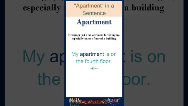 Video thumbnail for Apartment Meaning | Apartment in a Sentence | Most common words in English #shorts