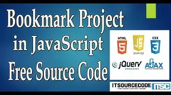 Video thumbnail for Bookmark Project in JavaScript with Source Code 2020 Free Download | JavaScript Projects