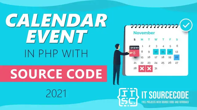 Video thumbnail for Calendar Event in PHP with Source Code 2021