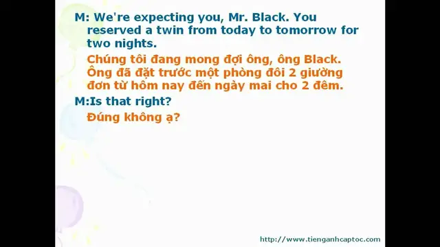 Video thumbnail for English for Hotel Workers  - Part  -  Lesson 02