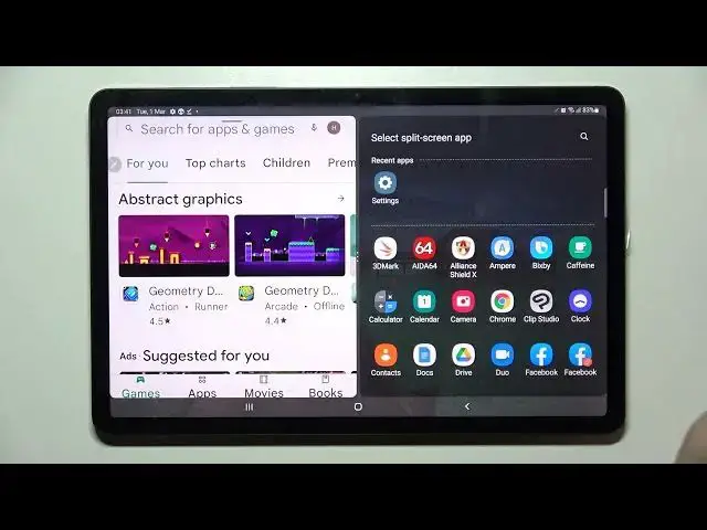 Video thumbnail for Samsung Galaxy Tab S8 - How To Enter Split Screen
