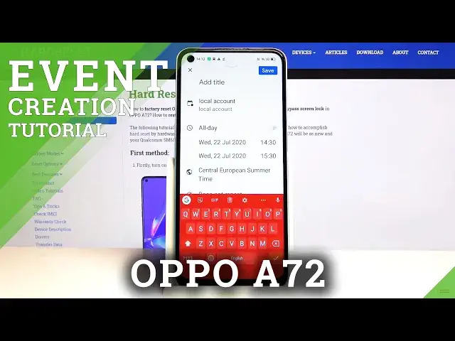 'Video thumbnail for How to Add Event to Calendar in Oppo A72 - Set Up Reminder'