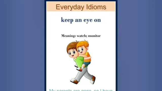 Video thumbnail for Keep an eye on meaning | keep an eye on sentences | Common English Idioms #shorts