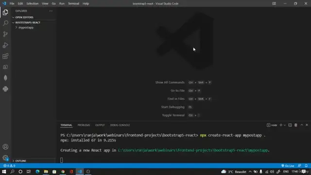 Video thumbnail for React Js Create React App and Start Dev Server #4