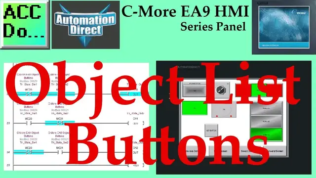 Video thumbnail for C-More EA9 HMI Series Panel Object List Buttons