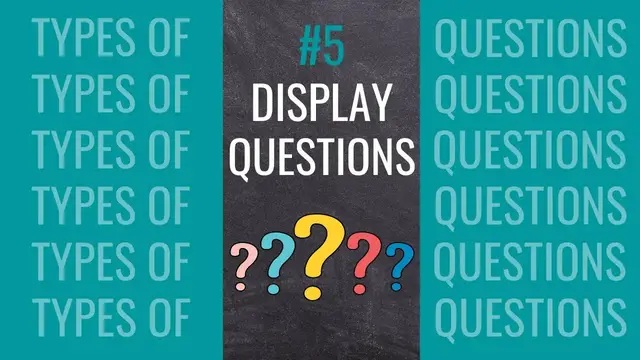'Video thumbnail for Teachers: How To Ask Display Questions #shorts'