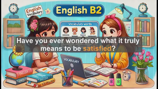 'Video thumbnail for 1500 Must Know CEFR B2 Vocabulary - Understanding 'Satisfied': Meaning, Usage, and Common Mistakes'