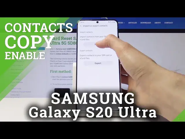 Video thumbnail for How to Transfer Contacts in SAMSUNG Galaxy S20 Ultra – Copy Contacts