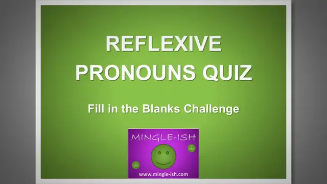 Video thumbnail for Reflexive Pronouns Quiz: Fill In The Blanks Challenge #1