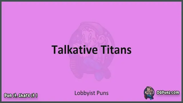 Video thumbnail for Lobbyist - Jokes, Puns, Wordplays, and Laughter