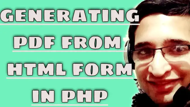 Video thumbnail for How to Generate PDF using HTML Form in PHP using MPDF