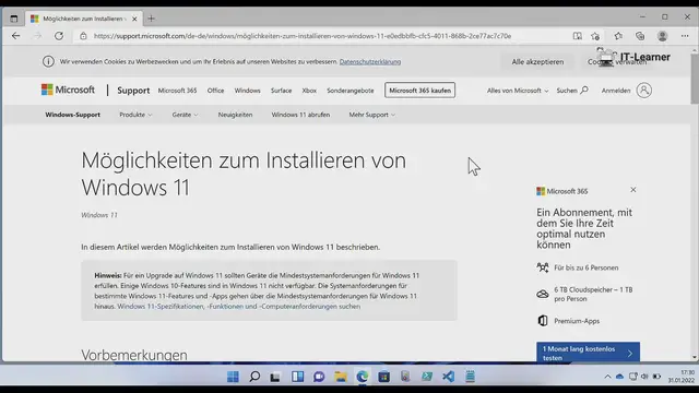 Video thumbnail for Die verschiedenen Installationsmethoden von Windows 11